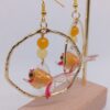 bijou fantaisie, boucles d'oreilles originales, bijou poisson japonais, création unique