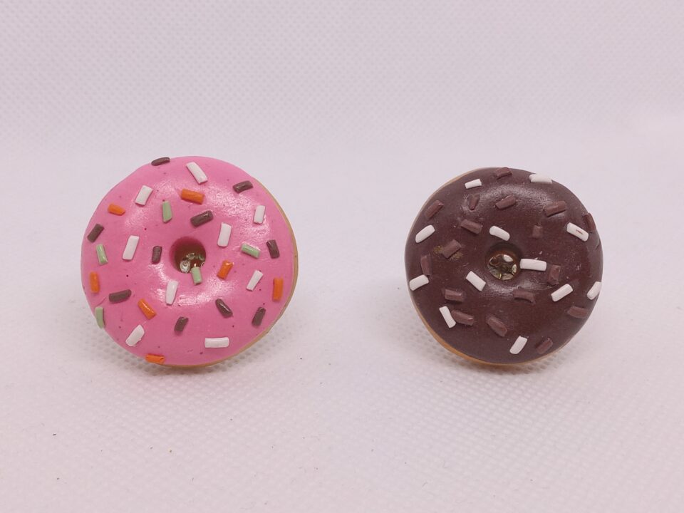 bague donuts, bijou fantaisie, bague pas chère, bague en pâte polymère, création unique