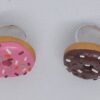 bague donuts, bijou fantaisie, bague pas chère, bague en pâte polymère, création unique